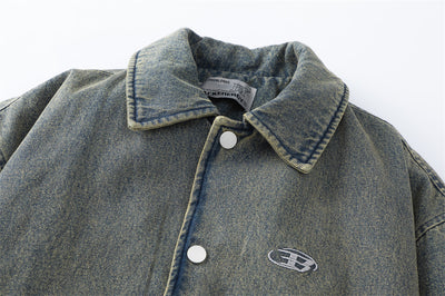 Chaqueta Denim Acolchada con Degradado de Color - Image 14