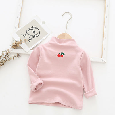 Leggings Infantiles con Cuello Alto y Bordado de Cerezas - Image 15