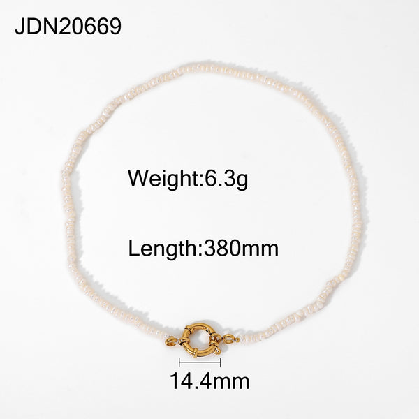 Collar de Perla con Cierre de Resorte Estilo Marinero - Image 5