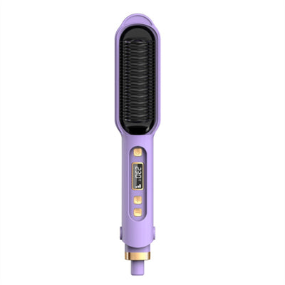 Black and gold electric hair curler with comb-like heating plate, open to show styling elements. - Image 13