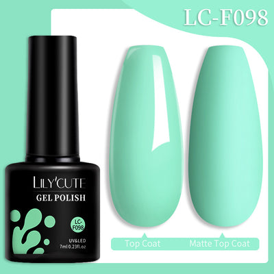 Set de Pegamento para Uñas con Brillo de Color Sólido - Image 34