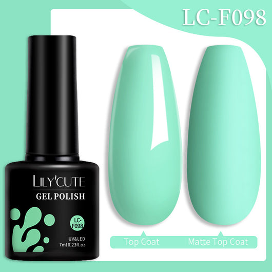 Set de Pegamento para Uñas con Brillo de Color Sólido - Image 34