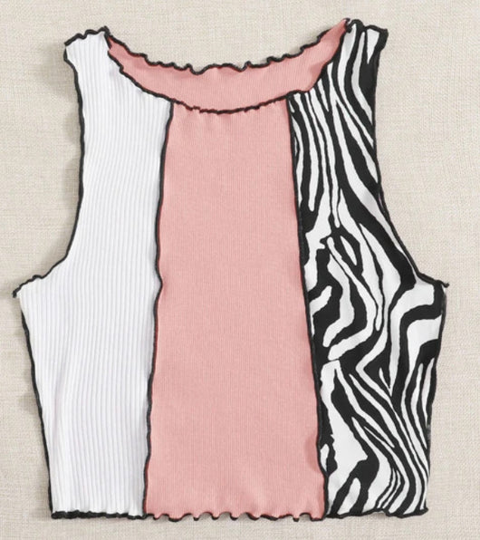 Chaleco Tejido Colorblock con Rayas Laterales para Mujer - Image 9