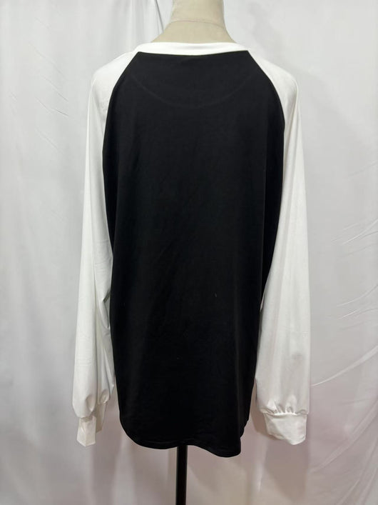 Camiseta Manga Larga Combinada Casual Cuello Redondo Multiuso - Image 7