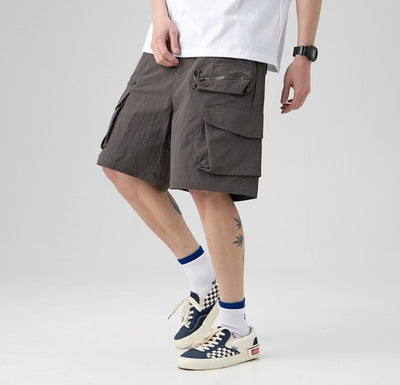 Pantalones Cortos Cargo Sueltos con Múltiples Bolsillos para Hombre - Image 10