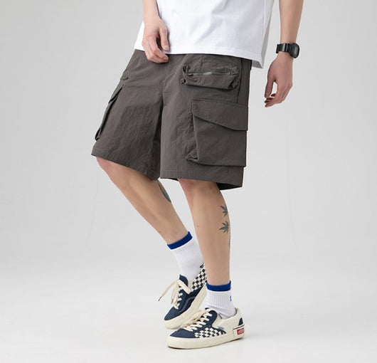 Pantalones Cortos Cargo Sueltos con Múltiples Bolsillos para Hombre - Image 10