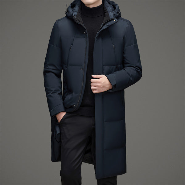 Chaqueta Acolchada de Pato con Gorro Desmontable - Abrigo Cálido Hombre