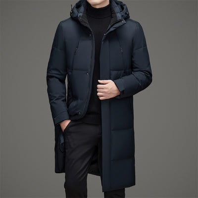 Chaqueta Acolchada de Pato con Gorro Desmontable - Abrigo Cálido Hombre