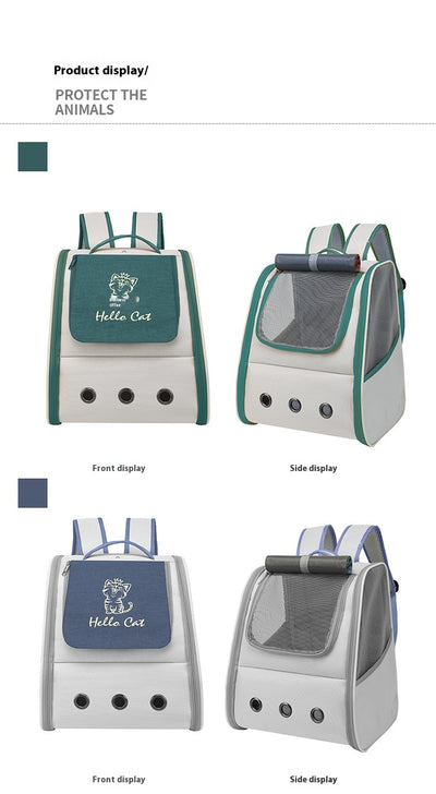 Mochila Transportadora Plegable para Gatos - Diseño Doble Respaldo Transpirable - Image 10