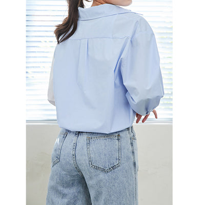 Blusa Manga Larga con Contraste de Letras para Mujer - Image 11