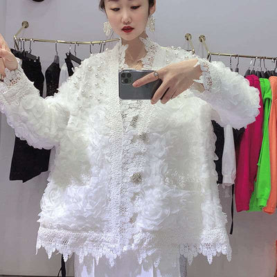 Blusa Elegante de Flores 3D Estilo Europeo - Diseño Delicado y Moderno - Image 12