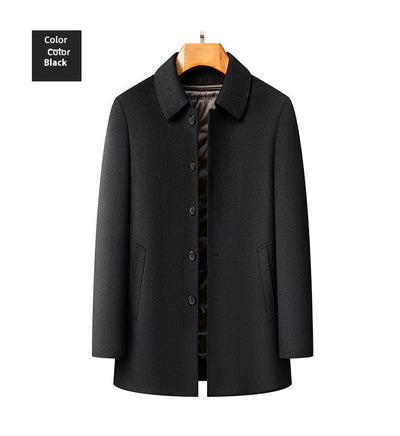 Abrigo de Lana Reversible con Solapa para Hombre Maduro - Image 15