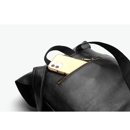 Mochila de Cuero Genuino Gran Capacidad para Mujer - Image 3