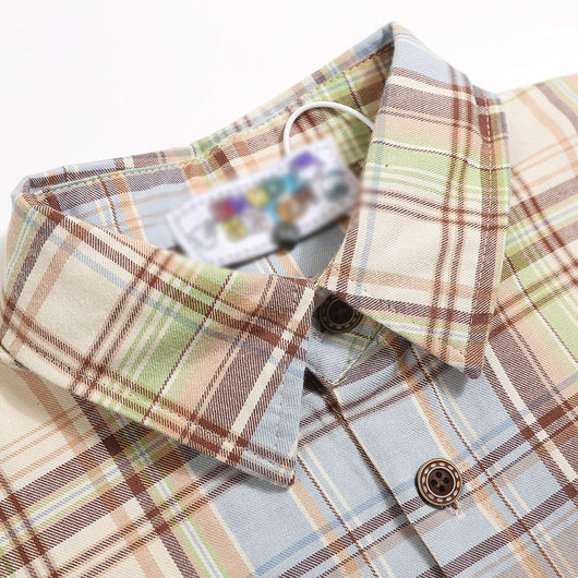 Camisa Polo Casual con Bolsillo Bordado y Cuadros - Image 3