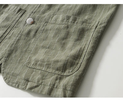 Traje Suelto de Ramio a Rayas Vintage para Primavera y Otoño - Image 32