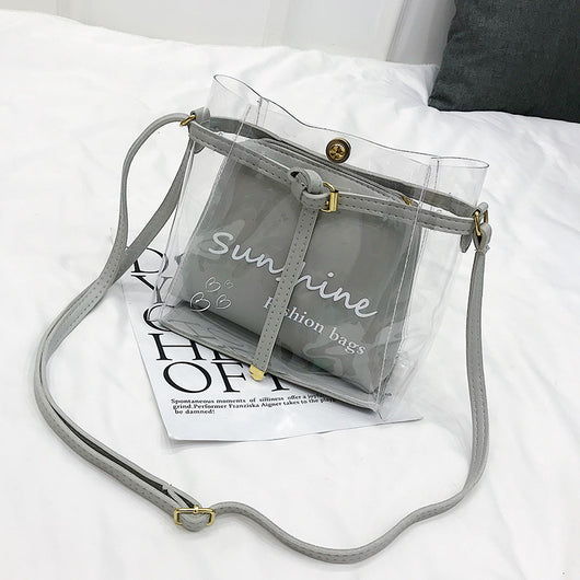 Bolsa Transparente con Estampado de Letras y Diseño Materno - Image 4