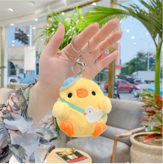 Adorable Llavero Muñeca Pollo Peluche Pequeño