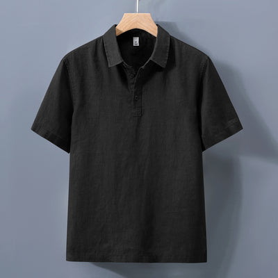Camisa de Lino Puro para Hombre con Cuello Italiano - Image 2