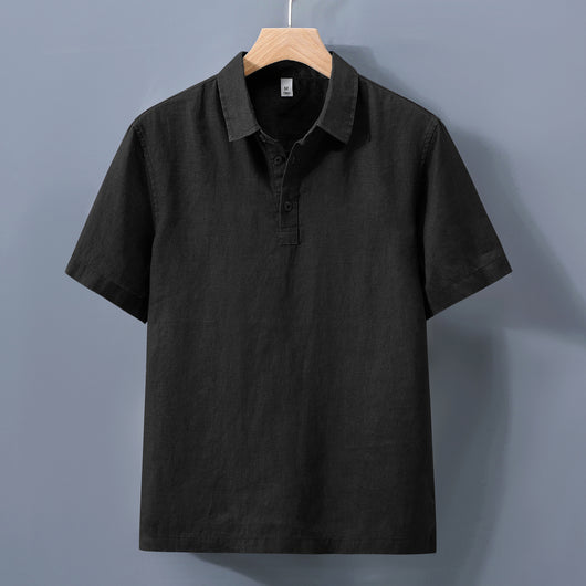 Camisa de Lino Puro para Hombre con Cuello Italiano - Image 2