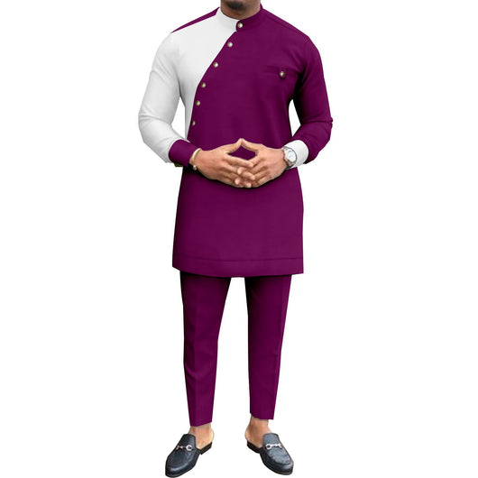 Conjunto de Algodón Puro Africano para Hombre - Traje de Ocio Elegante - Image 16
