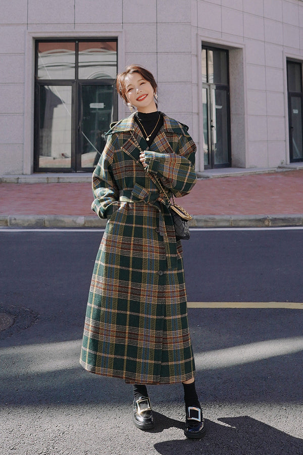 Abrigo Largo de Lana Goddess Fan Estilo Trendy