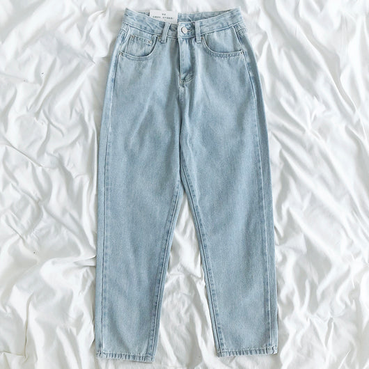 Pantalón Vaquero Vintage Cintura Alta Slim Fit Lavado Claro - Image 8