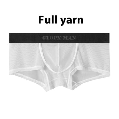 Calzón Boxer Masculino Ice Silk Transparente Respirable Baja Cintura - Image 6
