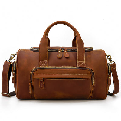Bolsa Mensajera de Cuero Genuino Estilo Retro con Gran Capacidad para Hombre - Image 81