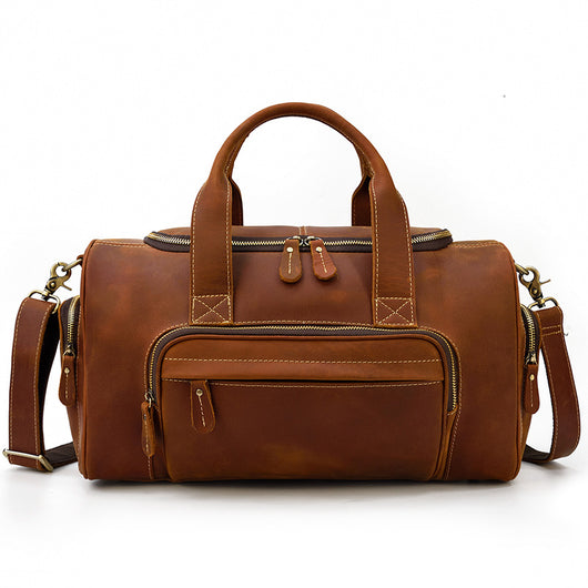 Bolsa Mensajera de Cuero Genuino Estilo Retro con Gran Capacidad para Hombre - Image 81