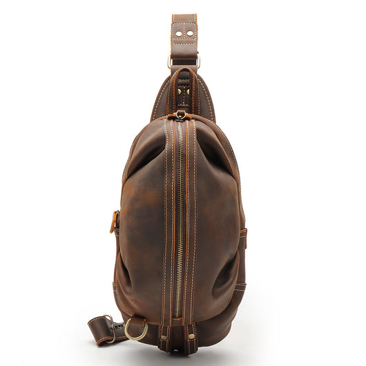 Bolsa de Pecho en Cuero Genuino Estilo Retro Casual - Image 3