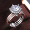 Anillo de Compromiso Bicolor con Zirconia Cúbica