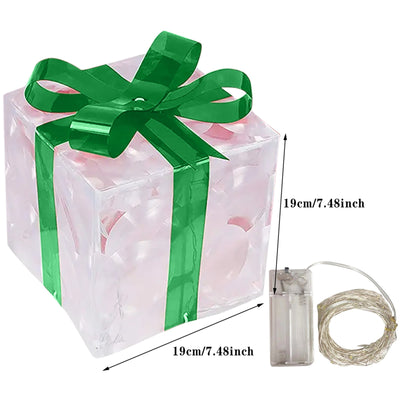 Caja de Regalo Navideña Luminosa con Moño - Decoración LED para Interiores y Exteriores - Image 10