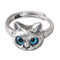 Plateado Ring Retro Make Old Kitten Ring Plateado 1PCS