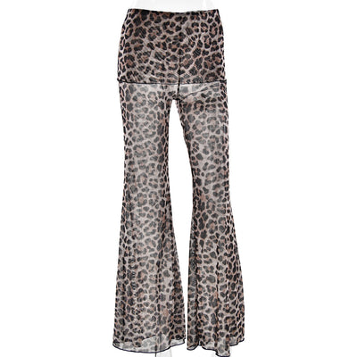 Pantalones Estampado Leopardo y Flores con Malla - Image 21