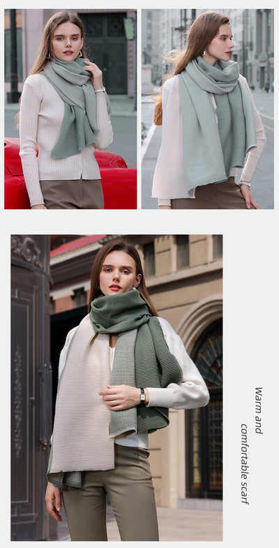 Bufanda Degradada Reversible de Imitación Cachemira - Elegancia y Versatilidad para Invierno - Image 19