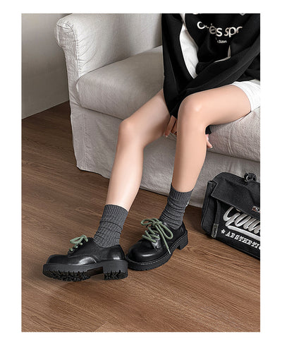 Zapatos Casuales de Cuero con Plataforma Elevadora para Hombre Big Head Derby - Image 46
