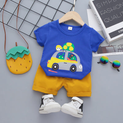 Conjunto Infantil Coreano: Playera y Shorts de Manga Corta - Image 3