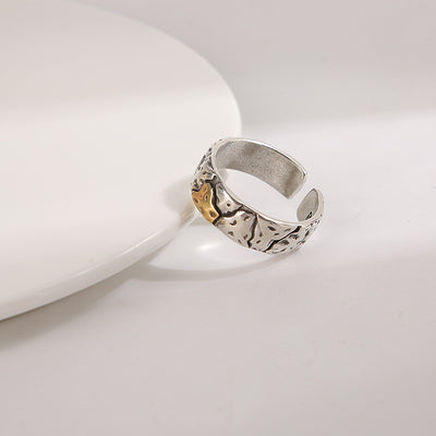 Anillo Vintage para Hombre con Textura de Piedra y Acabado Envejecido - Image 2