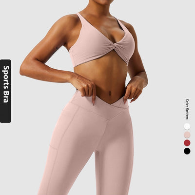 Sujetador Deportivo Mujer Espalda Cruzada Color Sólido - Image 7