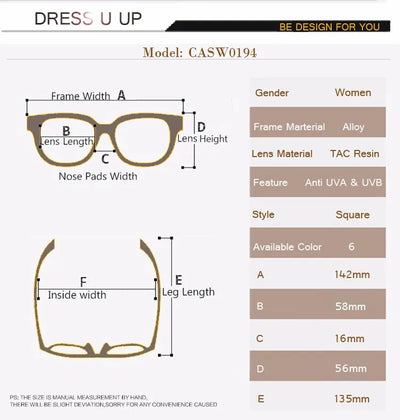 Gafas de Sol Cuadradas de Marco Grande para Mujer - Image 13
