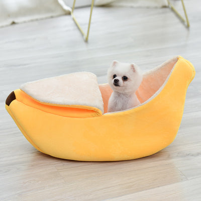 Cama Redonda para Mascotas Desmontable y Lavable - Diseño Banana Versátil - Image 13
