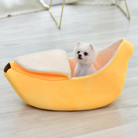 Cama Redonda para Mascotas Desmontable y Lavable - Diseño Banana Versátil - Image 13