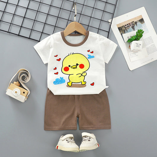 Camiseta de Algodón Manga Corta para Niños - Traje de Verano - Image 17