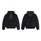 Sudadera Negra para Hombre con Lavado Desgastado y Detalles de Cierre de Langosta