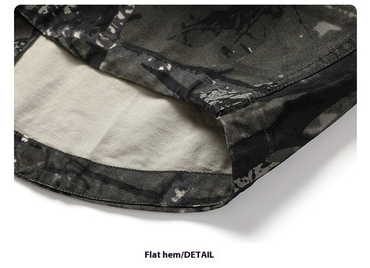 Camisa de Camuflaje Holgada de Manga Larga para Hombre - Image 13
