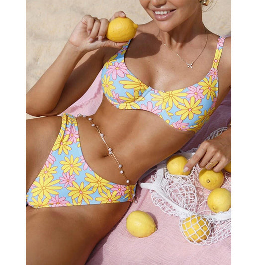 Traje de Baño Enterizo con Estampado, Armadura y Efecto Reductor - Image 2
