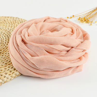 Pañuelo Artístico de Algodón y Lino en Colores Puros para Mujer - Image 27