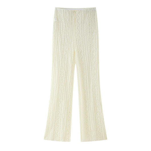 Conjunto de Blusa y Pantalón con Encaje Puntillado - Image 3