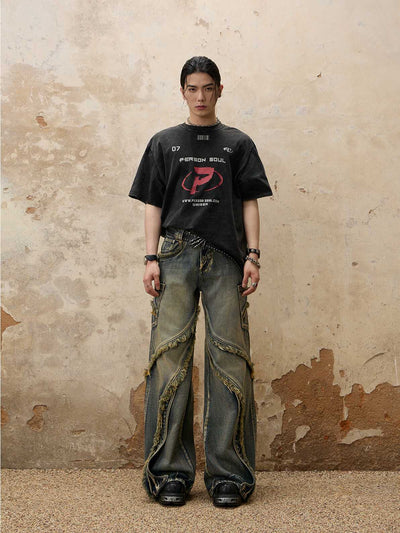 Jeans con Corte Fluido y Detalles Raw Edge - Image 10