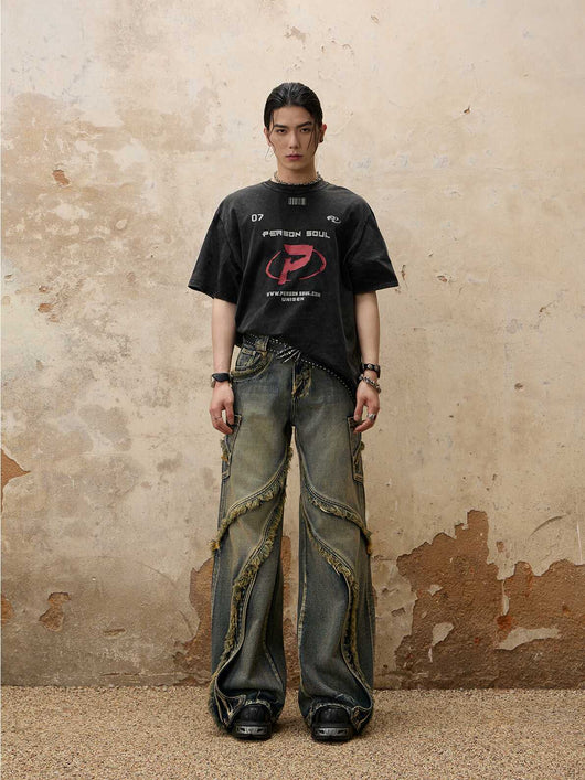 Jeans con Corte Fluido y Detalles Raw Edge - Image 10